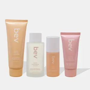 BEV Berry Fresh Bundle Skincare - Complete Clean Routine with Cleanser Toner Serum & Moisturizer for All Ages