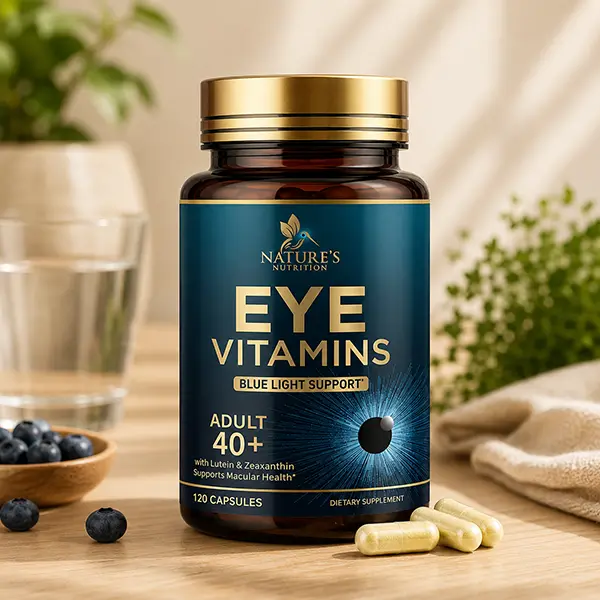Eye Vitamins Supplement, 3X Strength Eye Health Formula with Lutein & Zeaxanthin, Zinc, Vitamins C & E, Supports Vision, Macular Health, Eye Function & Antioxidant Protection, Made in USA, 120 Capsules