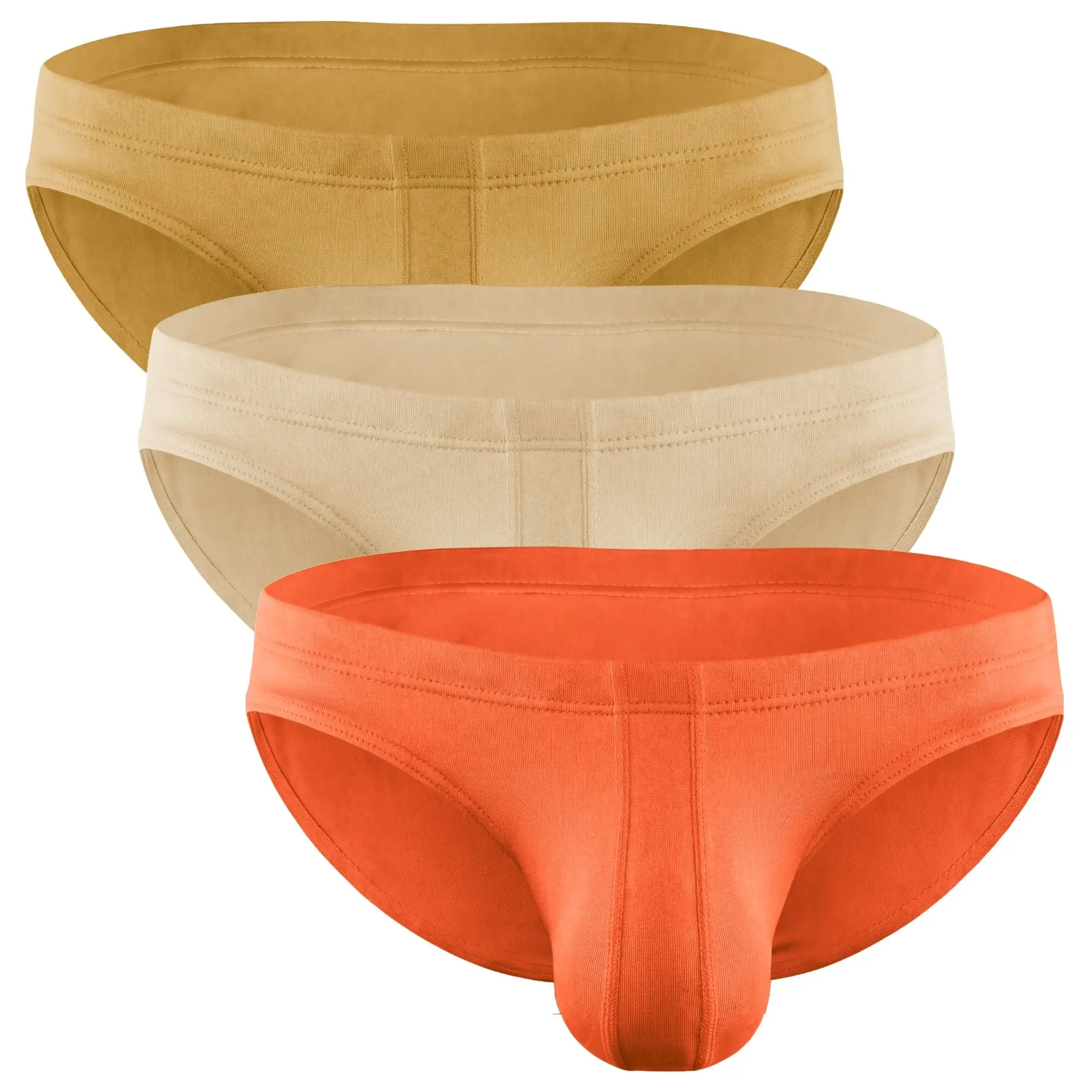 Men's Modal 0in Ares Ascent Low-Rise Bikini Briefs - No Fly, 3-Pack, Spandex Breathable Fabric, ABCD Pouch, Waist Sizes XS-5XL, Personalized Menswear Swimwear for Sports & Outdoor Use