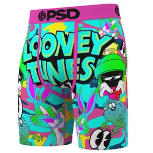 PSD Mens Looney Tunes Lucid Boxer Brief - Breathable and Moisture-Wicking with 7 Inch Inseam PSD Mens Looney Tunes Lucid Boxer Brief - Breathable and Moisture-Wicking with 7 Inch Inseam