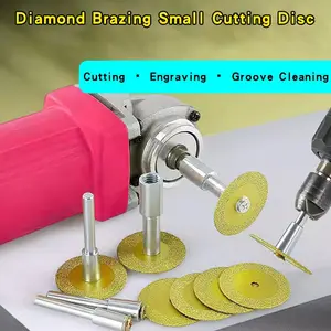Diamond Cutting Blade Set, High Precision Diamond Saw Blades for Marble Ceramic Tile, Durable Gemstone Carving Tools, Ideal for DIY Projects