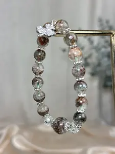 Green Phantom Crystal Bracelet – Green Ghost Quartz Emotional Healing Energy Bracelet, Adjustable Jewelry, Protection Quartz Bracelet