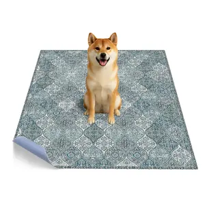 Washable Pee Pads for Dogs, Super Absorbent Reusable Training Pads, 100% Waterproof Non-Slip Puppy Whelping Playpen Indoor Mat Pet Supplies