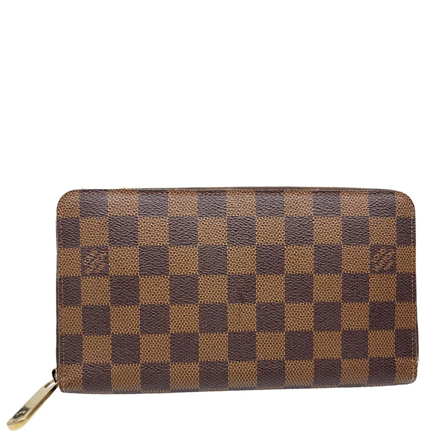Pre-owned Louis Vuitton Damier Ebene Clutches & Wristlets Organizer Wallet Brown