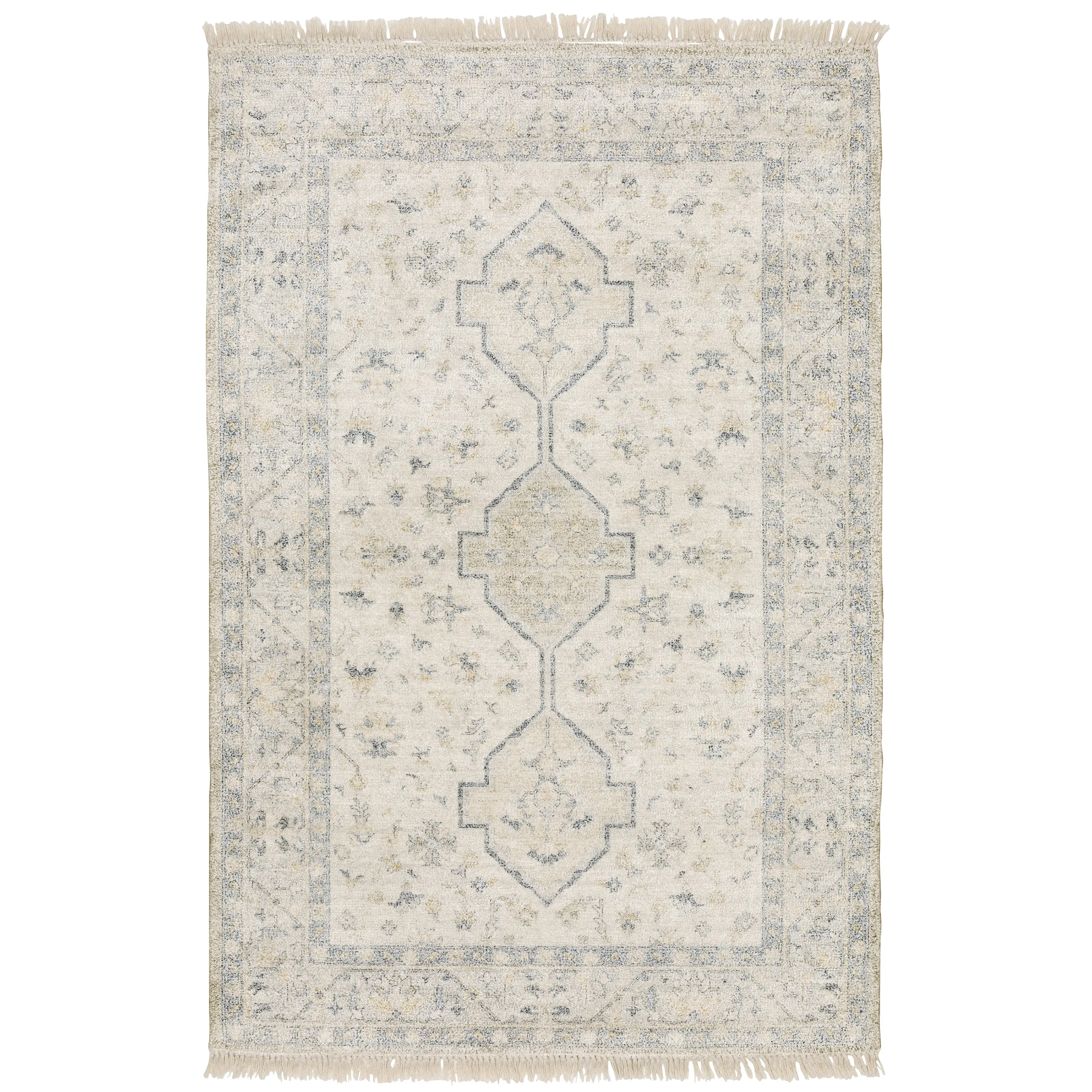 Oriental Weavers Malabar 45304 Beige Charcoal Traditional Hand-loomed Rugs