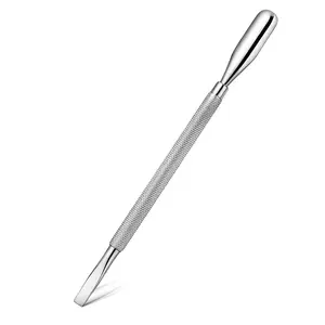 Cuticle Remover Tool Nail Cuticle Pusher Tool Professional Double Ended Metal Cuticle Pusher Durable Manicure and Pedicure Tool for Finger & Toenails, Silver