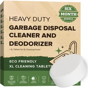 Garbage Disposal Cleaner and Deodorizer Tablets Drain Freshener, Deodorizer, Cleaner for Garbage Disposer Cleaners (6 XL Tablets - 6 Months )