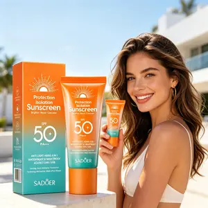 SPF 50+ PA+++ Facial and Body Moisturizing Daily Sunscreen, water-resistant and sweat-proof, suitable for daily outings and travels, easy to carry