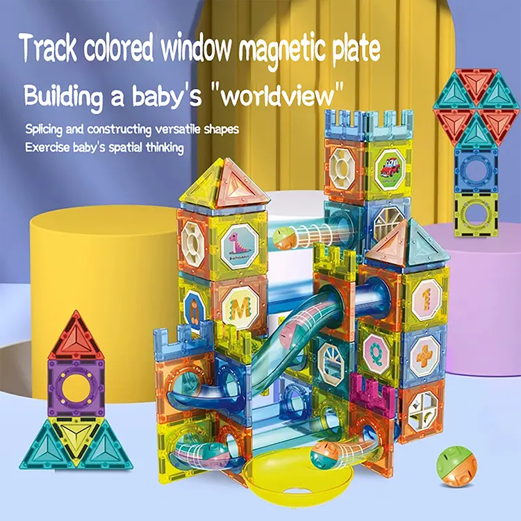 Magnetic Tiles Marble Run Building Set for Kids, Marble Run Race Magnet Blocks Toys, Child STEM Learning & Educational Brain Development Toys for Age 6+ 7 8 9 10 Boys Girls Birthday Xmas Gift