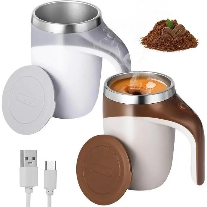 Automatic Stirring Coffee Cup 380ml, Battery-powered and USB-charging  Electric Stirring Cup, 304 Stainless Steel Rotating Travel Cup,Christmas  Gifts Silicone - TikTok Shop