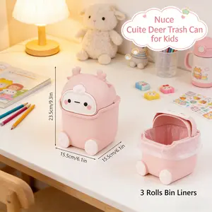 SICANDAENHK cute appearance fits any desktop and makeup vanity, ideal for collecting small scraps in home bedrooms, offices, study areas and dressing tables clean and fresh all day🗑️