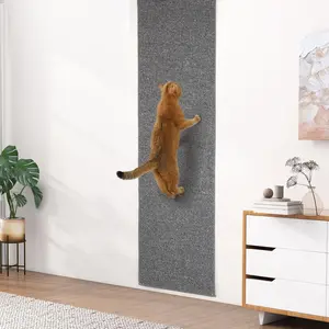 Modular Cat Scratch Mat Tiles - Interlocking & Trimmable, Heavy-Duty Polyester for DIY Furniture Protection Walls, Posts, and Cat Activity Centers