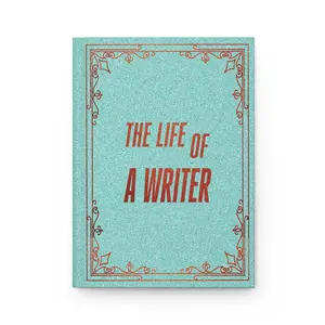 Personalized Hardcover Journal "THE LIFE of a... custom" | Mint Teal and Orange Faux Glitter | RULED pages