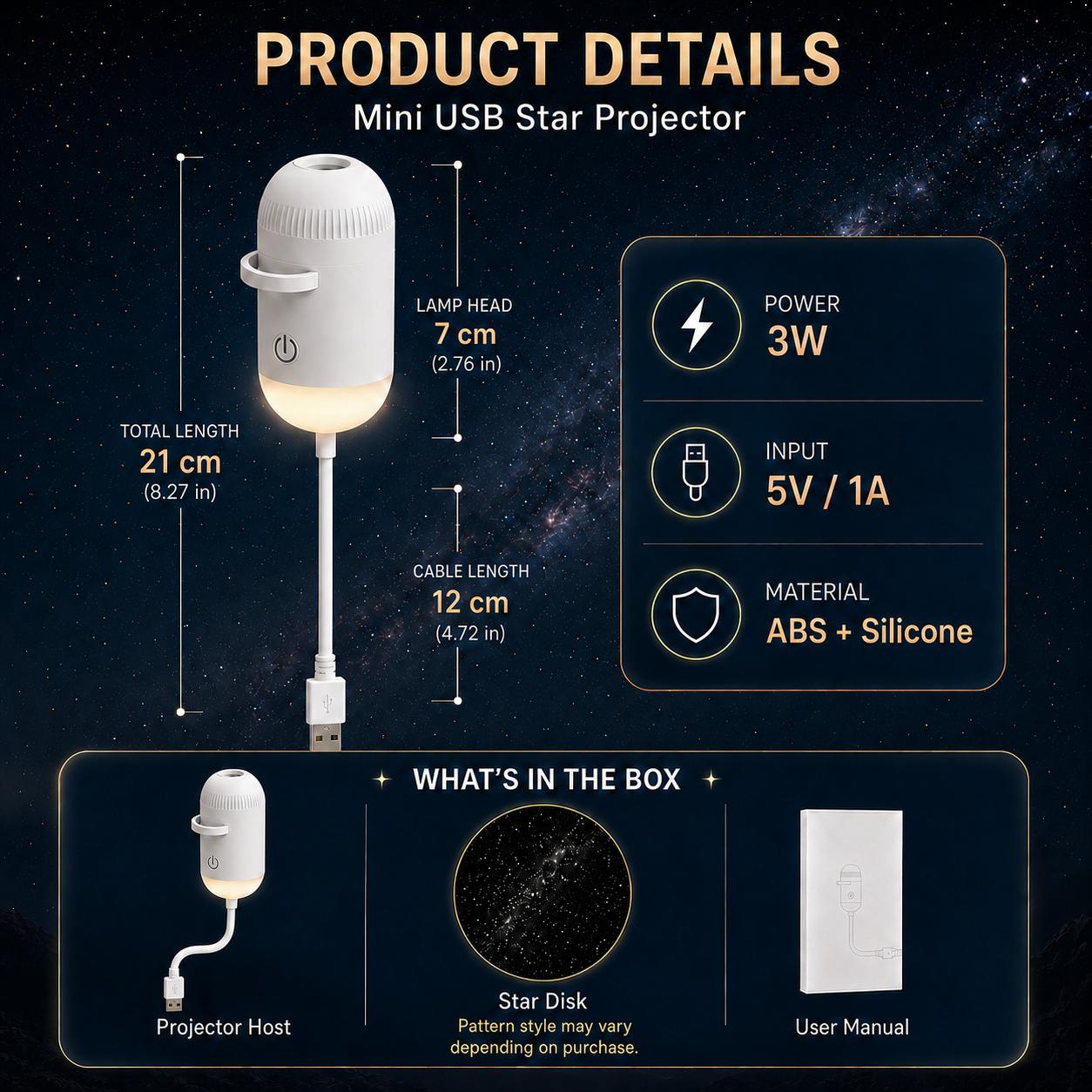 2-in-1 USB Galaxy Projector Night Light, Mini Starry Sky LED Projector Lamp with 3 Star Discs, Touch Control Star Projector for Bedroom Ceiling, Wall, Kids Room, Car & Room Decor 2-in-1 USB Galaxy Projector Night Light, Mini Starry Sky LED Projector Lamp with 3 Star Discs, Touch Control Star Projector for Bedroom Ceiling, Wall, Kids Room, Car & Room Decor