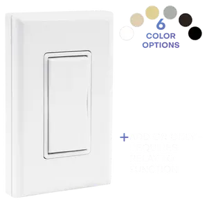 SINGLE ROCKER BATTERY-FREE WIRELESS LIGHT SWITCH - add on only, requires receiver to function