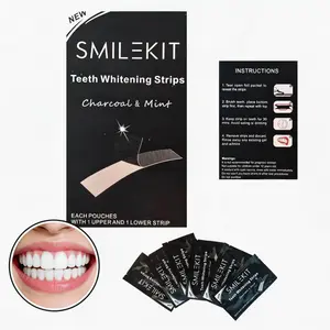 ChangYang   Black Teeth Whitening Strips, 14 Strips Pack, Deep Whitening, No Residue, Enamel Safe, Black Mini Case, Fresh Breath