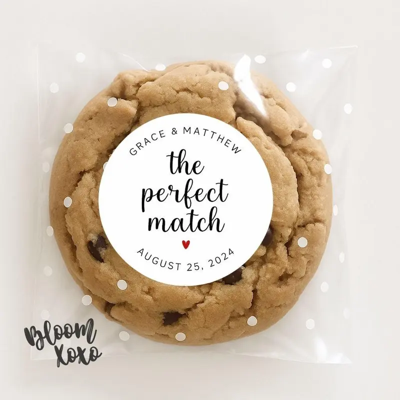 Custom Wedding Favor Stickers Glossy or Matte Personalized Treat Labels