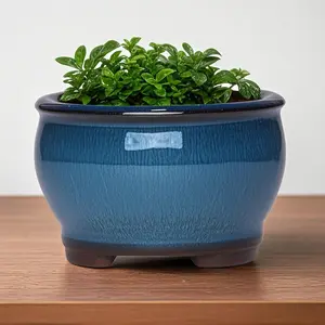 Ceramic Garden Planter Pots Ceramic Plant Pots with Drainage Holes for Indoor Flowers Cactus Herbs Aloes