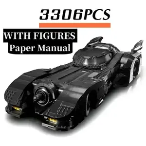Spot Building Blocks Toys Famous Movie Super Car Model 1989 Batmobile 76139 Brick Toys Birthday Christmas Gift