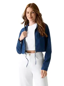 GUESS Female Cropped denim hoodie