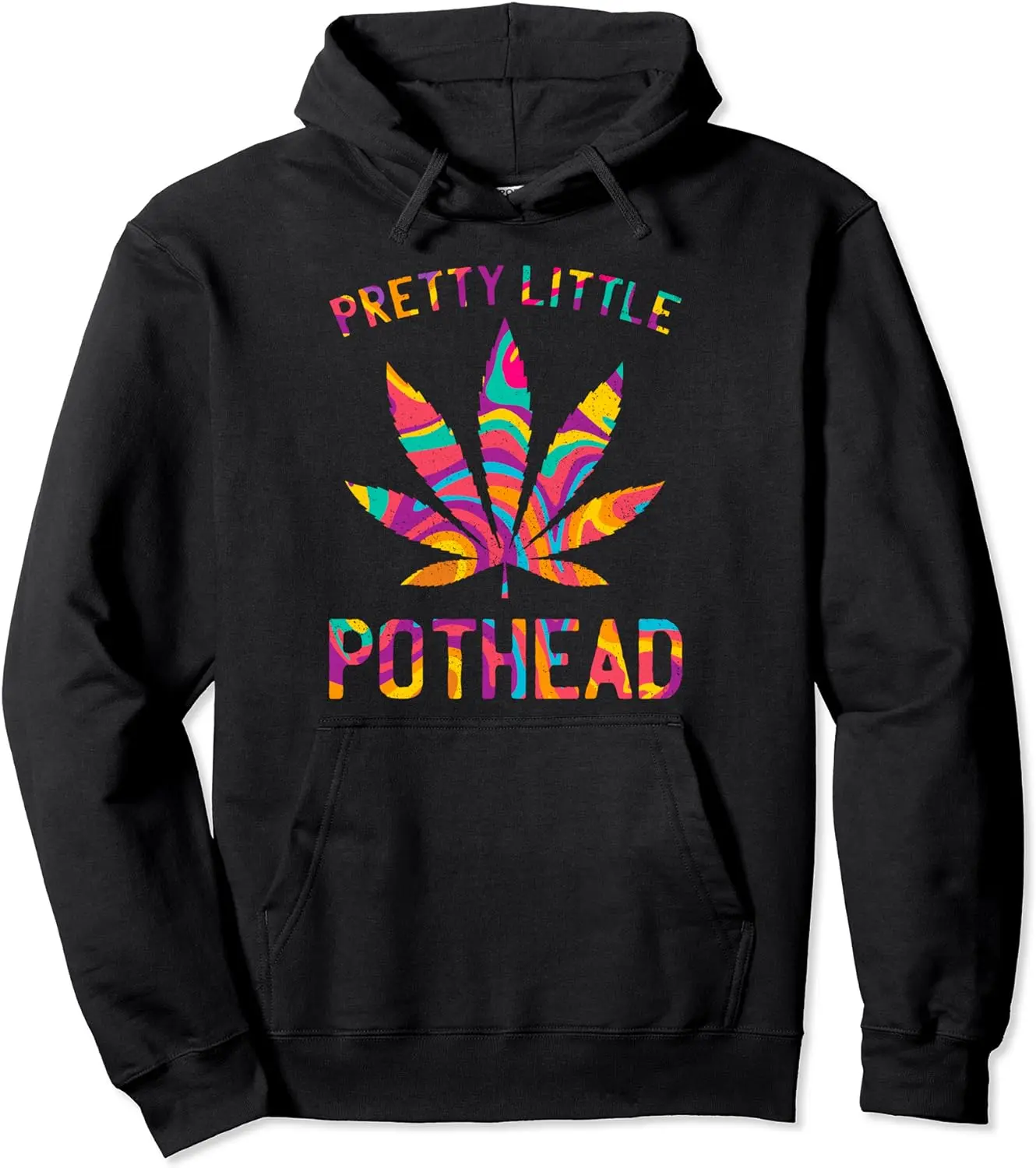 Pretty Little Pothead Funny Marijuana Weed Smoker Cannabis 420 Pullover Hoodie Clothing Menswear Stylish