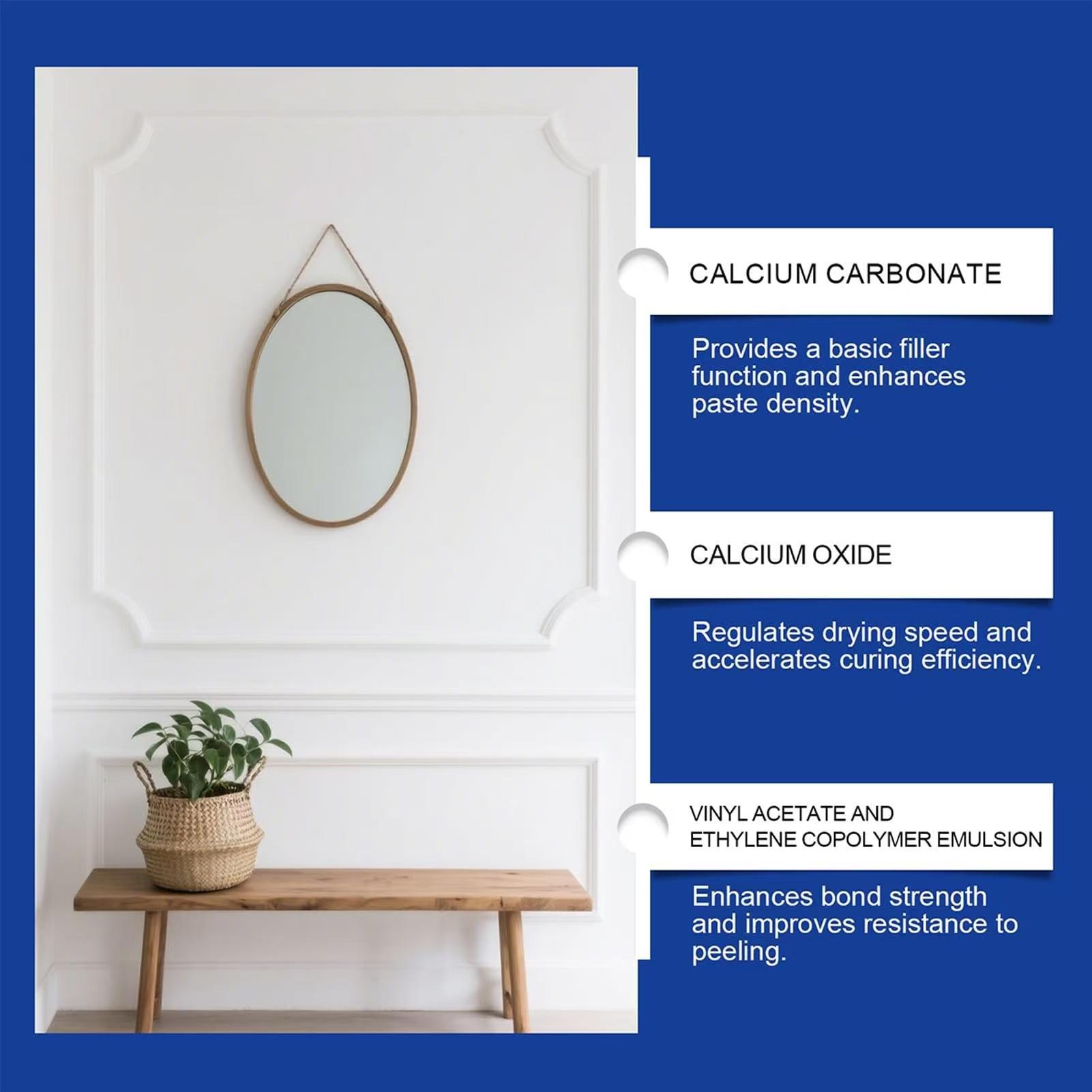 Drywall Repair Kit, 500 g Wall Mending Agent, Wall Spackle Repair Kit with Scraper, Patch for Wall Hole Filler, White Spackle Wall Repair Paste, Plaster Dent