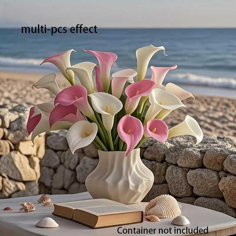 Exquisite pink and cream daffodil bouquet set, lifelike and delicate bouquets, perfect for Valentine's Day, weddings, engagements, birthdays, parties, garden, and patio decorations