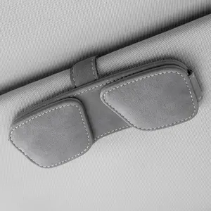 Car-mounted glasses clip for sun visor, multifunctional storage for business cards, receipts, and glasses case, creative non-destructive installation tool "design sense" "fashion" "advanced"