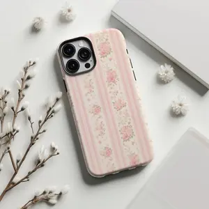Blushing Floral Phone Case, Love Shack Fancy Inspired Design for iPhone, Galaxy, Pixel W