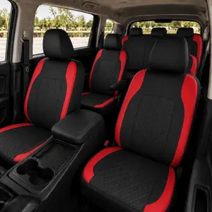 PU Leather Car Seat Covers 5 / 7 Seats, Universal Car Seat Protectors, Suitable For Most Cars, Trucks, Vans, SUVs, Airbag Compatible, Car Interior Kit Accessories, Red, Blue,Black Gray Car Sear Covers.