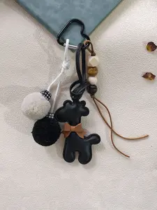 Animal Design Bag Charm Keychain, PU Giraffe Bag Accessory, Fashion Versatile, Perfect Small Gift, Stylish and Durable, Cute keychain, Cute Charms Keychain