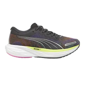 PUMA Womens Deviate Nitro 2 Psychedelic Rush Running Sneakers Shoes - Black, Multi