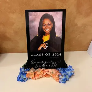 PRINTED Graduation Portrait / Custom Graduation Picture / Class of 2024 Portrait / Graduation Party Decor / Personalized Graduation Portrait / Class of 2024 Portrait / Customized Grad Sign / Class of 2024 Sign