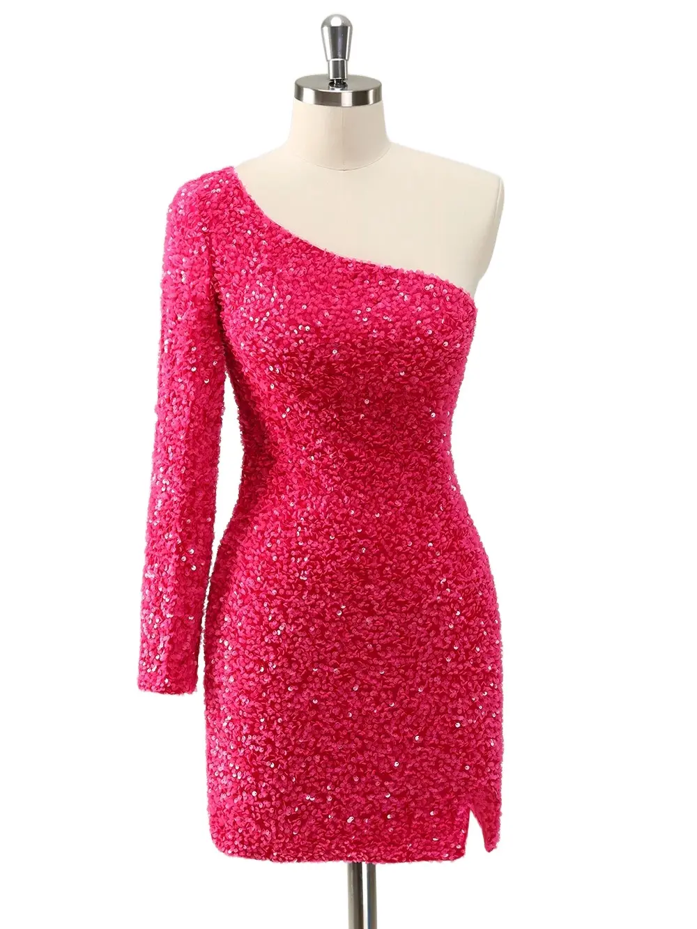 ZAPAKA Hot Pink One Shoulder Glitter Sequins Homecoming Dress with Slit for Summer Chic Contemporary Sophisticated Shimmering Cocktail Party - TikTok Shop ZAPAKA Hot Pink One Shoulder Glitter Sequins Homecoming Dress with Slit for Summer Chic Contemporary Sophisticated Shimmering Cocktail Party - TikTok Shop