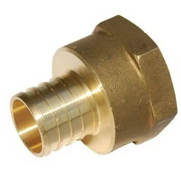 Nabco PZ1024LF High-Quality Brass Pipe Fitting Conversion Hose Adapter for Home Needs, 1 in. PEX x 1 in. FPT Modern Product