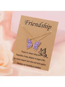 Butterfly Friendship Necklace Set for Girls Best Friend Matching Necklaces Graduation Gift Kids Jewelry Two Piece Butterfly Pendant Necklace Set for Tweens and Teens Perfect BFF Gift for Birthday or F Necklace for Daughter
