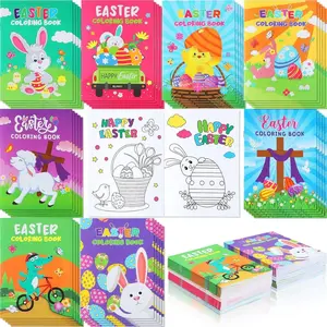 48 Pcs Easter Coloring Books Bulk for Kids Egg Basket Stuffer Gifts Easter Activity Book for Creative Educational Art School Classroom Activity Party Supplies