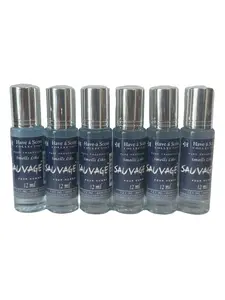 Sauvage Roll On Oil 12 Ml Parfum -Set Of 6 Bottles Luxurious Long-Lasting Fragrance