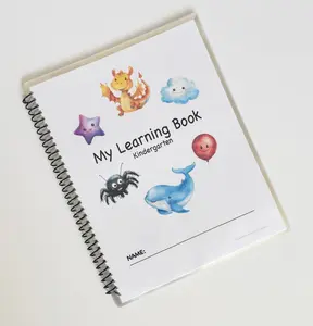 Reusable Kindergarten Learning Book | 24 Laminated Activity Pages for Fun & Independent Practice | Alphabet, Numbers & More!