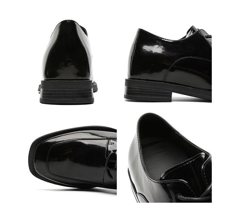 2026 Autumn New Men's British Style Shoes, Chunky Head Height Increase Business Casual Leather Shoes, Office Commute Formal Derby Shoes