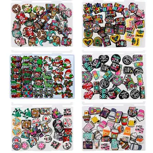 30Pcs a Box Silicone Focal Beads for Pens, Mom Teacher Medical Cup Animals Easter Focal Silicone Beads for Keychain Making Patterns Focal Beads for Necklace Bracelet Beaded Pen Diy Jewelry Accessories