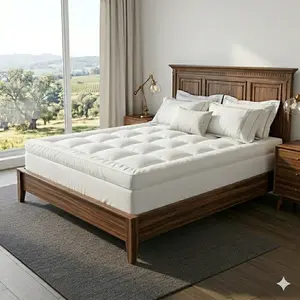 Transform Your Sleep with 4-Inch Plush Comfort – Queen Pillow Top Mattress Topper with Breathable Cooling Fabric & Deep Pocket Fit