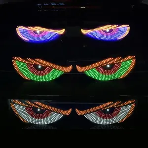 evil Eyes LED Light for Car Windshield – USB Plug & Play Demon Eye Signal Light with 11 Modes, Adjustable Brightness, Perfect for SUVs, Trucks, Pickups & RVs (Easy Install, No Wiring)