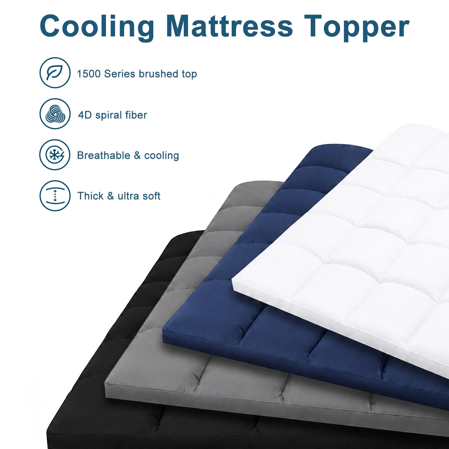 CHOPINMOON 900GSM Cloud Effect Mattress Topper - Quilted Top, Polyester Fill, Ultra-Thick Luxury Cooling Sleeping Pad, Hotel-Quality Plush Bed Comfort Layer & Protector for Deep Sleep, Bedding Accessory CHOPINMOON 900GSM Cloud Effect Mattress Topper - Quilted Top, Polyester Fill, Ultra-Thick Luxury Cooling Sleeping Pad, Hotel-Quality Plush Bed Comfort Layer & Protector for Deep Sleep, Bedding Accessory