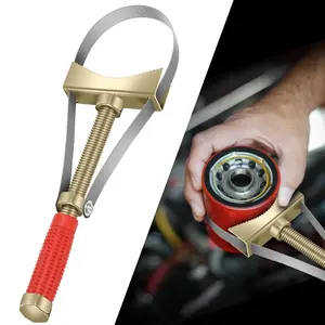 Heavy Oil Filter Wrenches, Strap Wrench, Adjustable Oil Filter Wrench Removal Tool for Trucks Excavators -Adjustable Strap 9-15 cm Diameter