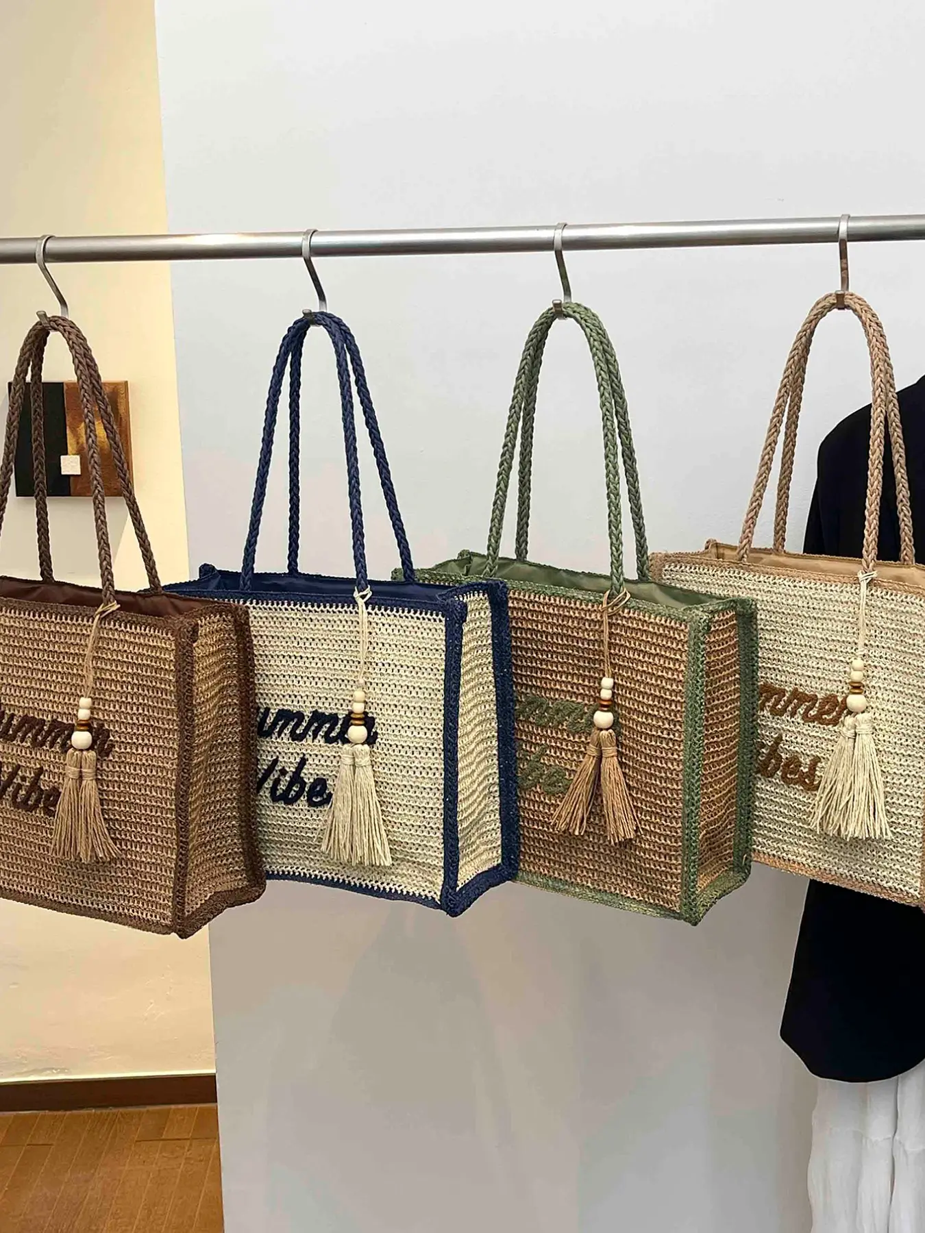 Trendy High-End Small-Batch Design Handbag, Large Capacity Travel Beach Vacation Bag, Casual Weave Shoulder & Tote Bags, Summer Beach Bag