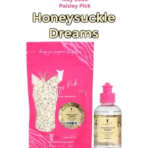 Pink Zebra Sprinkles - May Paisley’s Pick - Honeysuckle Dream - 3.75oz Bag or Diffuser Oil - Non-Toxic Wax Melts for Home Decor and Fragrance - Candles Scented Room soy based