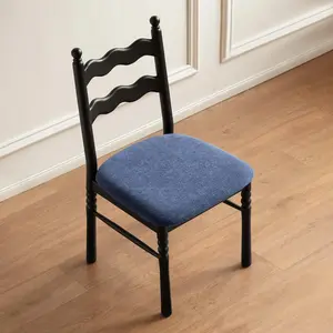 YESWOOD French Vintage Style Solid Wood Vanity Chair for Bedroom, Retro Vanity Stool with Removable & Washable Soft Cushion, Classic Makeup Seating Stool