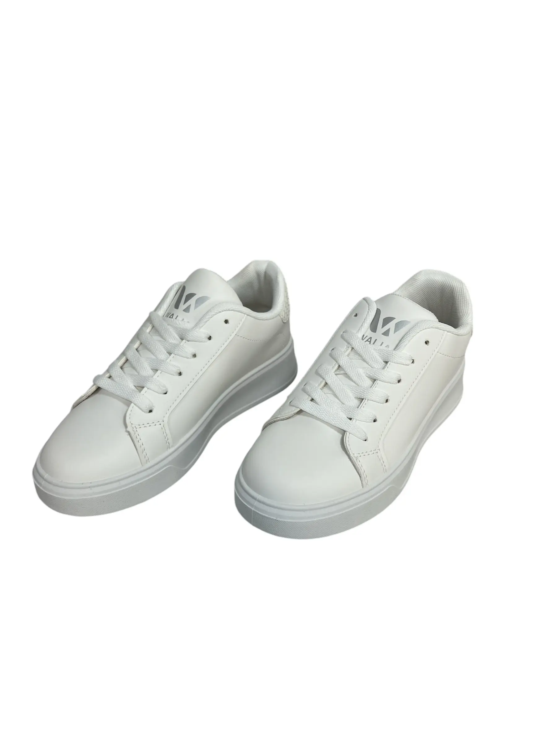 WALIA Women's Platform White Sneakers - LIghtweight Casual Lace-Up Walking shoes
