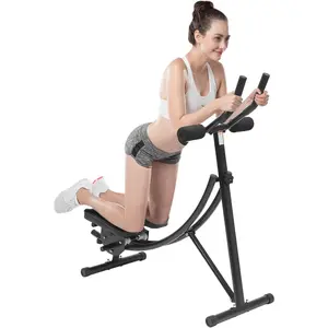 Abdominal Workout Equipment Adjustable Abdominal Machine with LED Display Monitor Foldable Fitness Gear, Abdominal Whole Body Workout Machine for Home, Companies, Gyms (Black) Pedal Exerciser